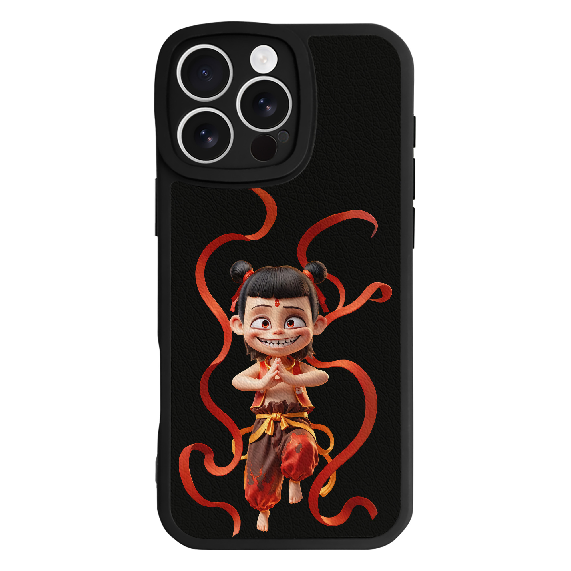 （画像用） Ne Zha 2 ナタ 魔童の大暴れ 【iPhone 16シリーズ対応】シリコンスマホケース（レザー調） 材質：シリコン